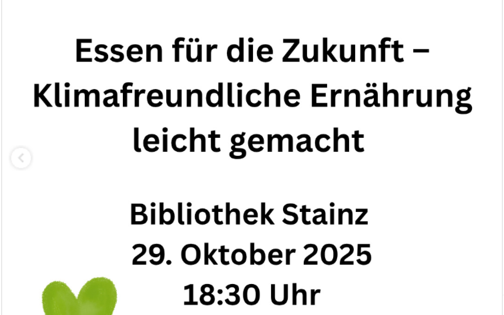 Bild Vortrag Essen für die Zukunft