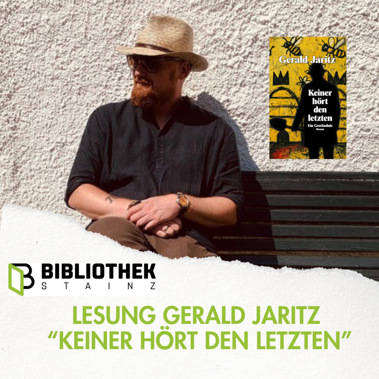 Bewerbung Lesung Gerald Jaritz Sujet