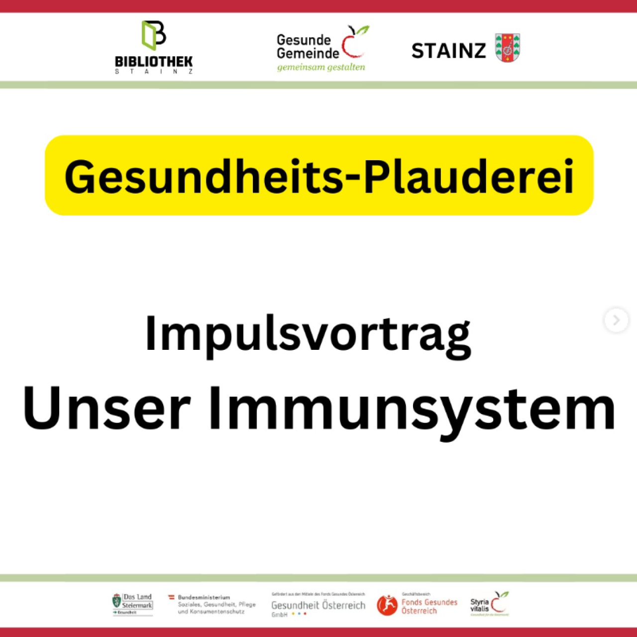 Werbung Gesundheitsplauderei
